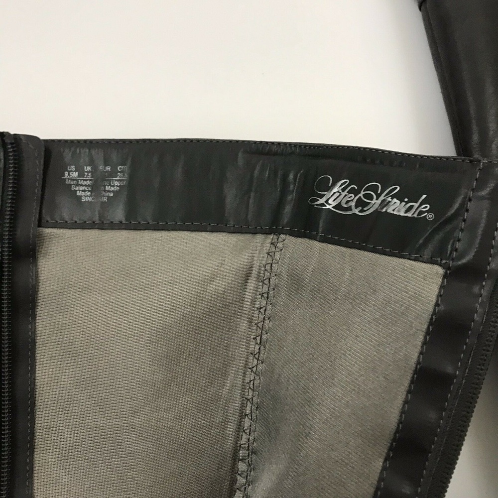 Life Stride Knee Boots Gray Zip Up Size 9.5 - Picture 6 of 6